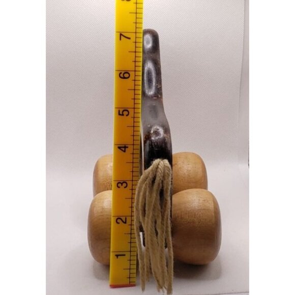 Vintage Wooden Horse Rolling Toy With Rope Tail & Smooth Wheels Handcrafted - Picture 10 of 13